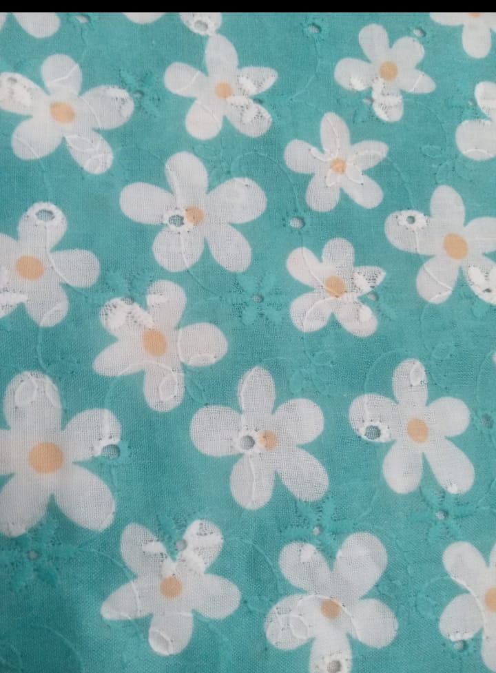 Premium PC Embroidery Printed Fabric